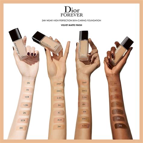 dior forever matte foundation shades